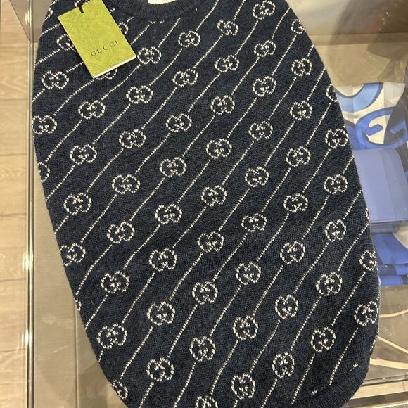 GUCCI GG Dog Sweater Pet Dog Clothes 695736 size L - Picture 1 of 6